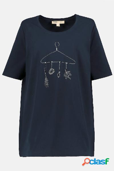 T-shirt di cotone biologico con gruccia, scollo a girocollo