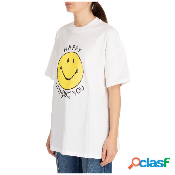 T-shirt maglia maniche corte girocollo donna oversize