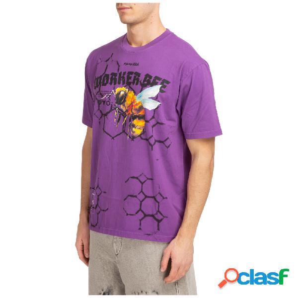 T-shirt maglia maniche corte girocollo uomo shibori hive