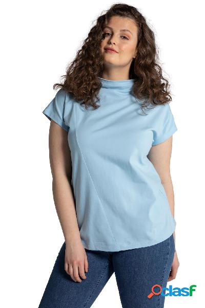 T-shirt oversize con cuciture decorative e mezze maniche, in