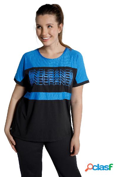 T-shirt oversize con scritta, scollo a girocollo e mezze