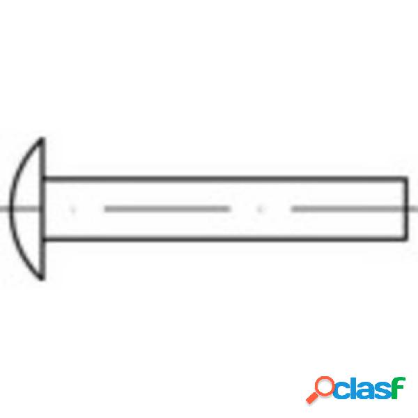 TOOLCRAFT 112346 Ribattino con testa bombata (Ø x L) 3 mm x