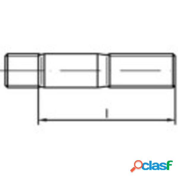 TOOLCRAFT 133082 Barre filettate M12 30 mm DIN 939 Acciaio