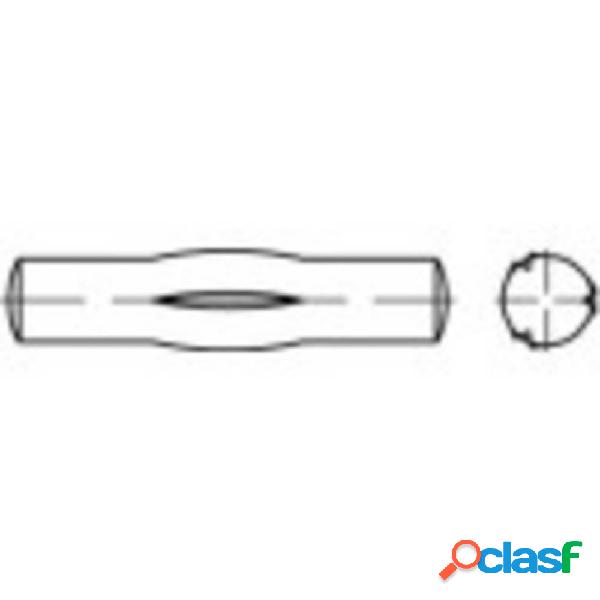 TOOLCRAFT 136498 Spina con intaglio centrale (Ø x L) 12 mm