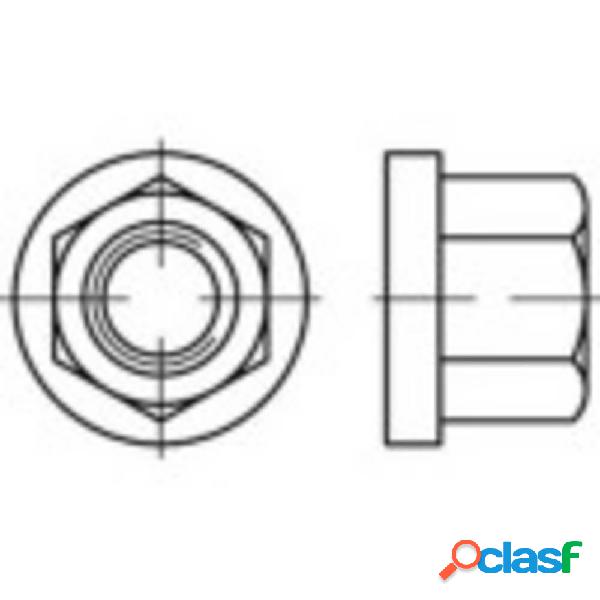 TOOLCRAFT 138175 Dadi esagonali con flangia M10 DIN 6331