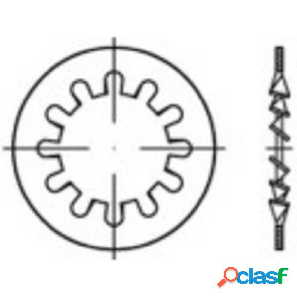 TOOLCRAFT 138332 Rondelle dentellate Diam int: 3.2 mm DIN