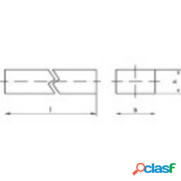 TOOLCRAFT 138536 Acciaio C45 + C Linguetta (L x L) 1000 mm x