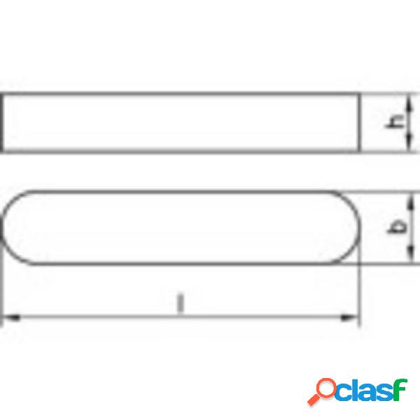 TOOLCRAFT 138668 Linguette DIN 6885 Acciaio 50 pz.