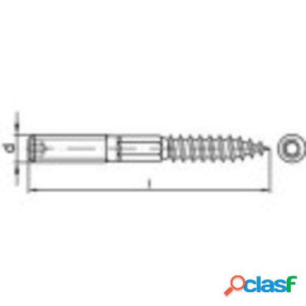 TOOLCRAFT 159637 Viti prigioniere M6 70 mm Acciaio