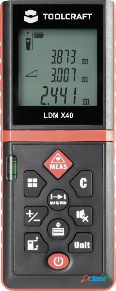 TOOLCRAFT LDM X40 Telemetro laser Intervallo di misura