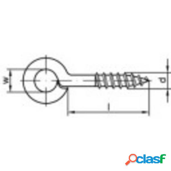 TOOLCRAFT Vite ad occhiello tipo 1 (Ø x L) 12 mm x 25 mm