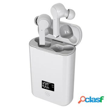 TWS Bluetooth Earphones with Charging Base A19 - White