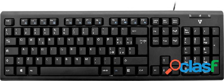 Tastiera Italiana QWERTY V7 Videoseven KU200IT Nero