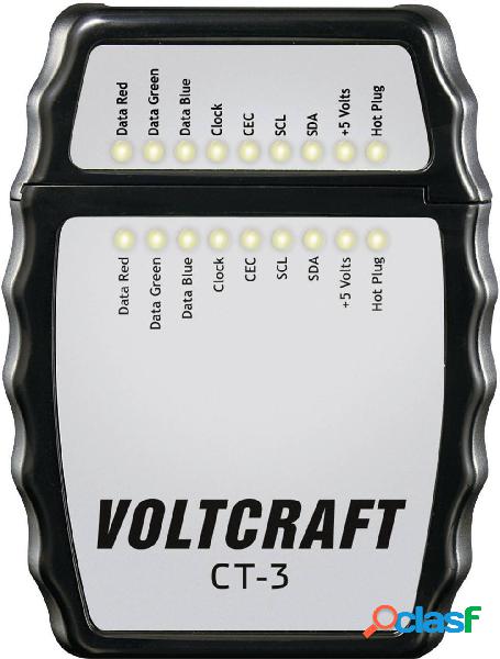 Tester cavi VOLTCRAFT CT-3 Adatto per Cavo HDMI tipo A, HDMI