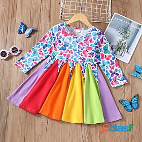 Toddler Little Girls Dress Butterfly Multicolor Dresses