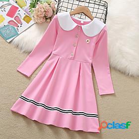 Toddler Little Girls Dress Striped Daisy School A Line Dress