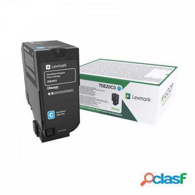 Toner Lexmark 75B20C0 originale CIANO