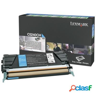 Toner Lexmark C5240CH originale CIANO