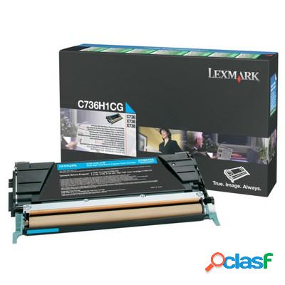 Toner Lexmark C736H1CG originale CIANO