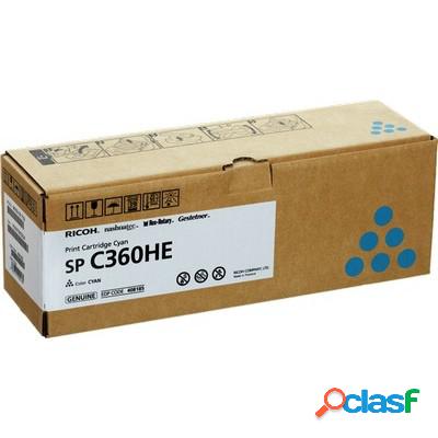 Toner Ricoh 408185 SPC360HE originale CIANO