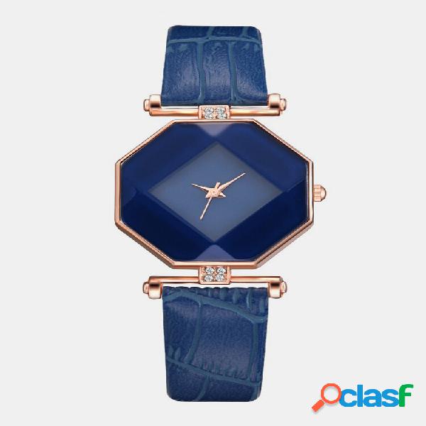 Trendy Diamante Specchio Quarzo Watch Polso da donna in