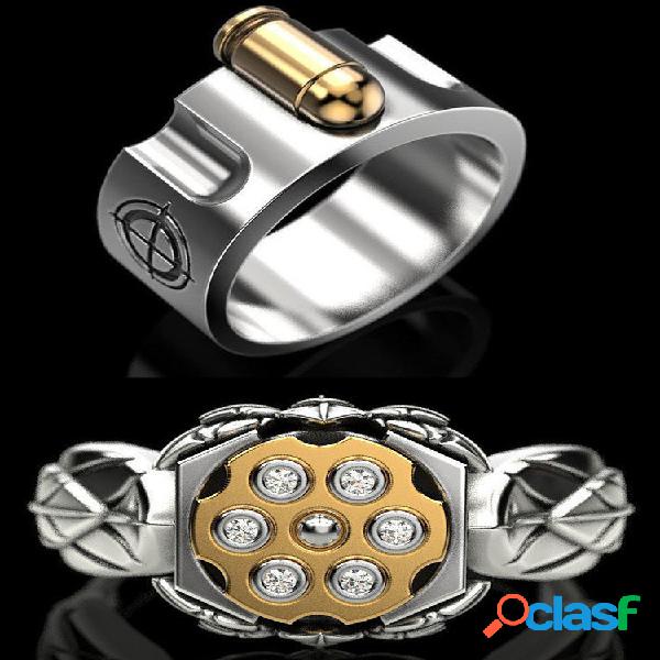 Trendy Personalità Roulette Russa Proiettile Anello