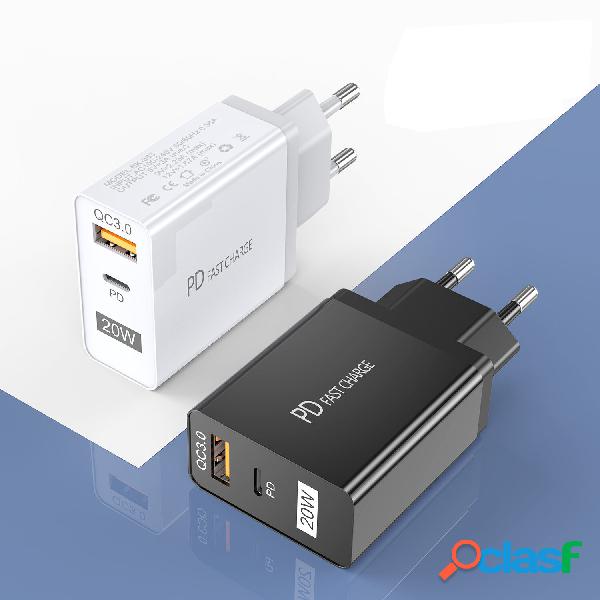 USLION 20W QC3.0 PD Caricatore USB USB-C PD3.0 QC3.0