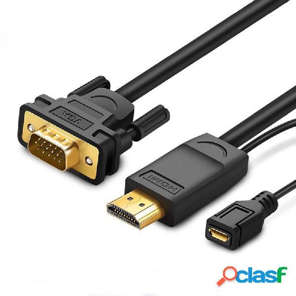 Ugreen MM101 Cavo adattatore HDMI a VGA Convertitore video