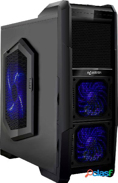 Ultron Monster M1 Midi-Tower PC Case Nero-Blu 3 ventole LED