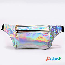 Unisex 2022 Laser Bag PU Leather Fanny Pack Sling Shoulder