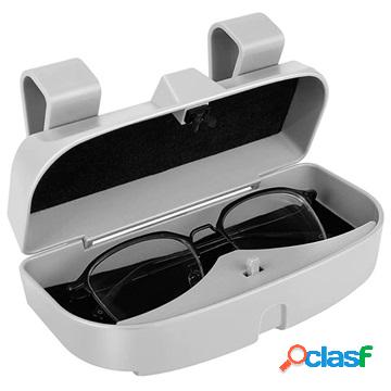 Universal Clip-On Sunglasses Car Holder - Grey