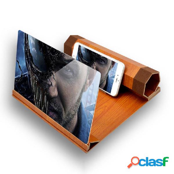 Unversal 12 "3D HD Amplificatore video film in legno