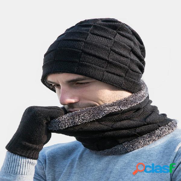 Uomo 2/3PCS Plus Velluto Tenere al caldo Inverno Collo