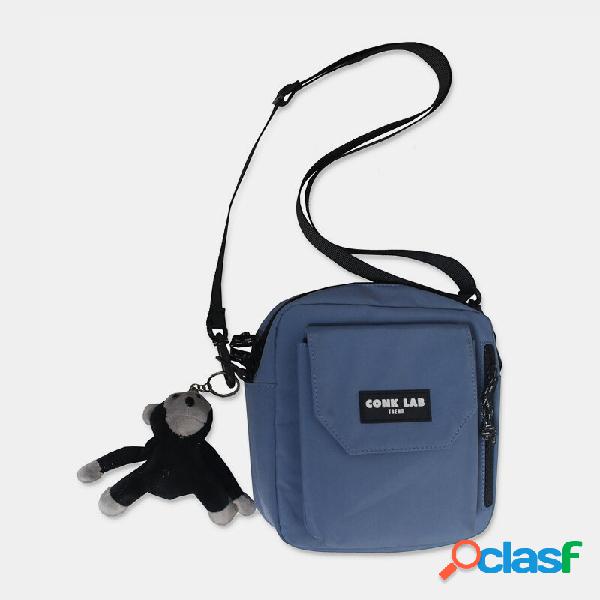 Uomo Nylon Hip-hop traspirante All-match Crossbody Borsa
