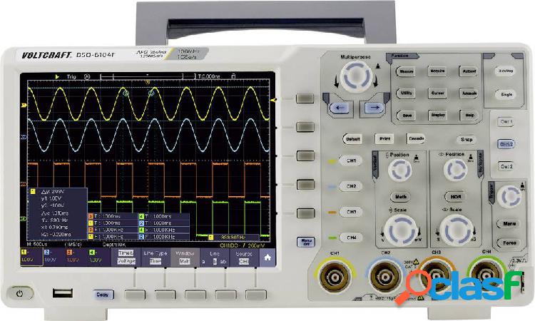 VOLTCRAFT DSO-6104F Oscilloscopio digitale 100 MHz 4 canali