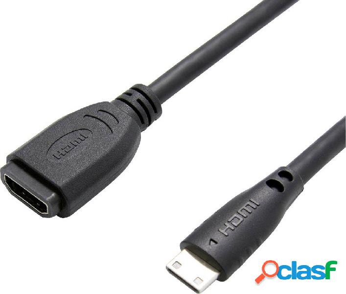 Value HDMI Prolunga Spina HDMI Mini-C, Presa HDMI-A 0.15 m