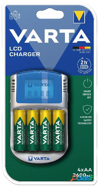 Varta LCD Charger 4x5716 & 12V & USB Caricabatterie