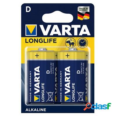 Varta Longlife 2 Batterie torcia D 1,5V Alcaline