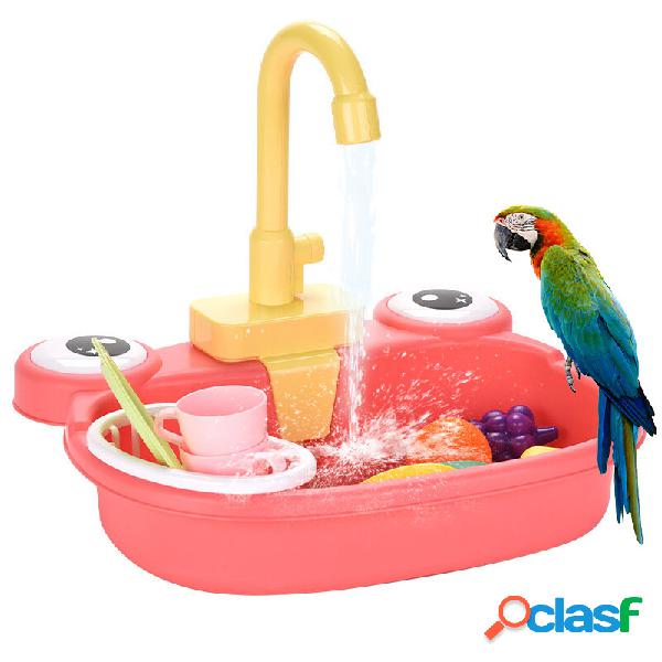 Vasca da bagno automatica per uccelli con rubinetto Fontane