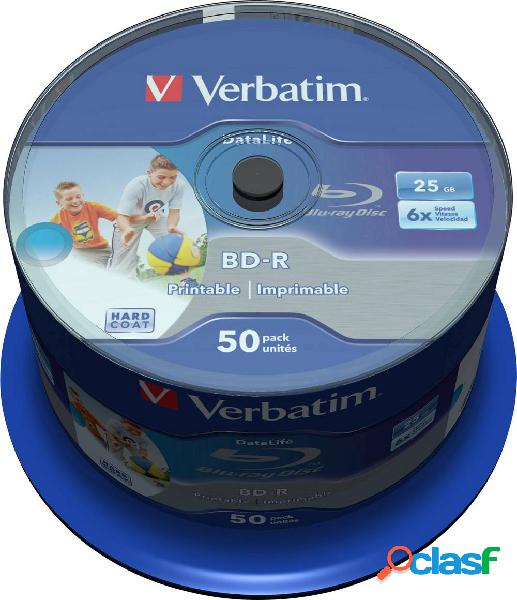 Verbatim 43812 Blu-ray BD-R SL vergine 25 GB 50 pz. Torre