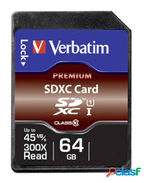 Verbatim Premium Scheda SDXC 64 GB Class 10, UHS-I