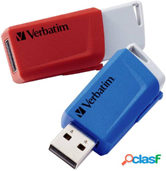 Verbatim V Store N CLICK Chiavetta USB 32 GB Rosso, Blu