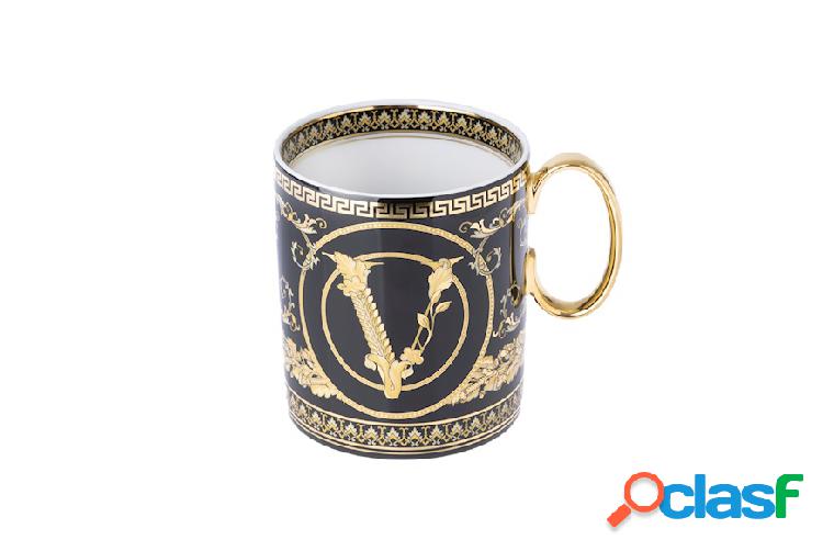 Versace Mug Virtus Gala porcellana nero nero oro