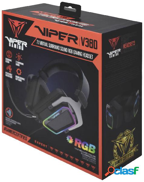 Viper PV3807UMXEK Gaming Cuffie Over Ear 7,1 Surround Nero,