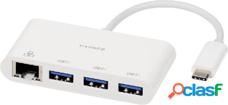 Vivanco CC UC UA3RJ45 USB-C™ (USB 3.1) Multiport Hub