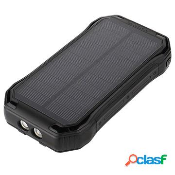 Water-Resistant Solar Power Bank with Wireless Charger -