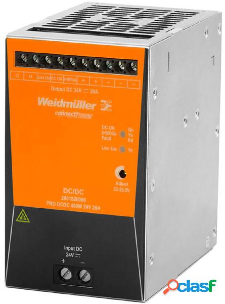 Weidmüller PRO DCDC 480W 24V 20A Convertitore DC/DC 24 V/DC