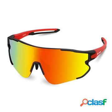 West Biking Unisex Polarized Sport Sunglasses - Red