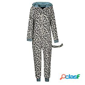 Womens 1 pc Pajamas Bodysuits Simple Comfort Sweet Leopard