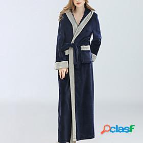 Womens 1 pc Pajamas Robes Gown Bathrobes Plush Simple